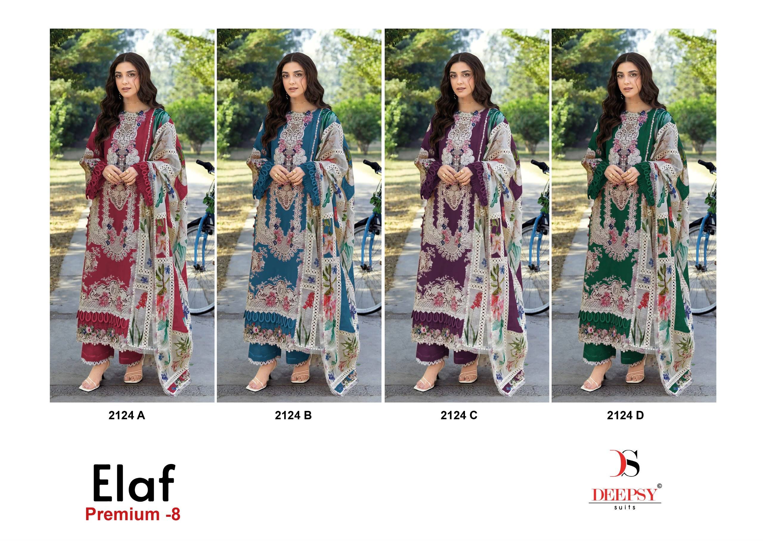 ELAF 2124 SERIES BY DEEPSY SUITS Indian Traditional casual wear Pakistani pure cotton dresses At Wholesale Price